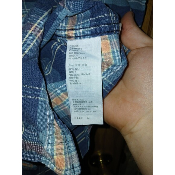 Abercrombie & Fitch Muscle Shirt Button-Up Plaid Men’s Size Large 100% Cotton - Picture 4 of 16
